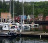 Racing yachts in Ketchikan Harbor.