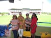 Friends Luesette, Ethel, Sharon, & Ida at Antigua's national cricket stadium