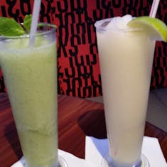 First drinks of the cruise! Frozen Mojito and Margaritta