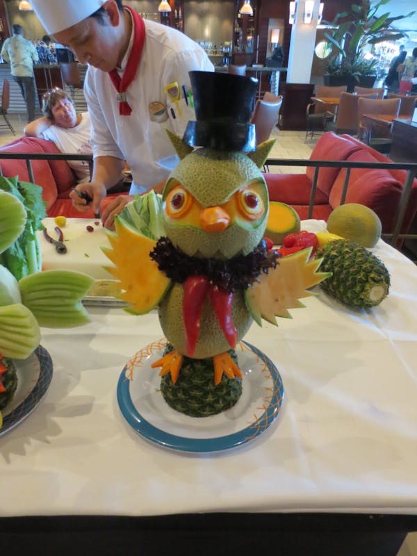 Fruit/Veggie Carving Demo - Liberty of the Seas