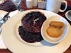 blueberry pancakes and hashbrowns