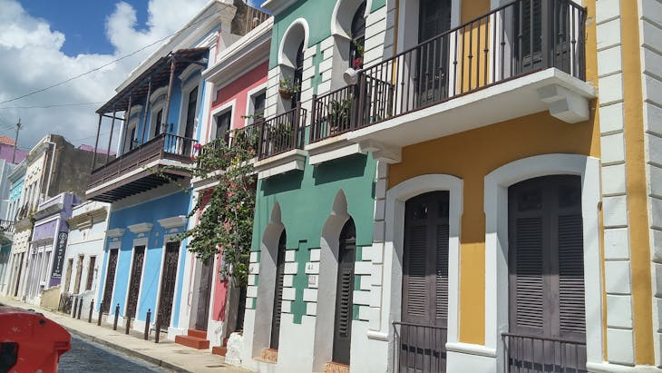 Cobblestone streets in San Juan - MSC Divina