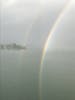 Beautiful double rainbow for our starboard balcony as we pulled into Hilo. 