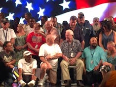 Dad is sitting in the middle, WWII, Korea, Vietnam Vet 95 years old