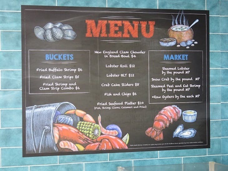 Lobster Shack Menu - Carnival Vista