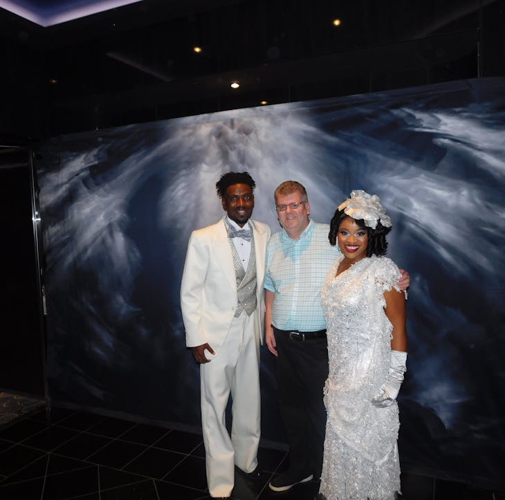 Two of the cast members from The Cotton Club show - Norwegian Escape