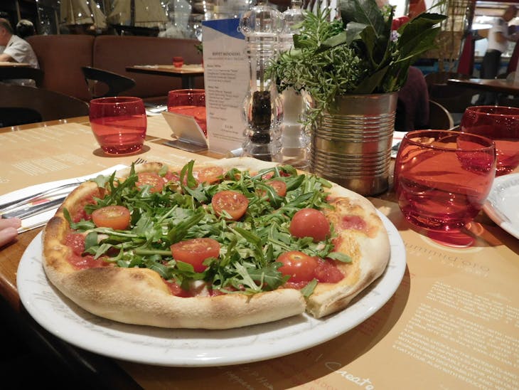 one of the many delicious pizzas served at the Pizzeria restaurant  - Costa Deliziosa