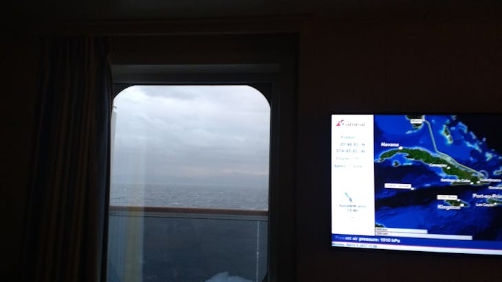 Carnival Vista cabin 7453 - Looking out from bed