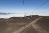 Cable car above cloud level, Mount Osorno