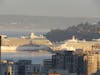 view of ships from hotel room