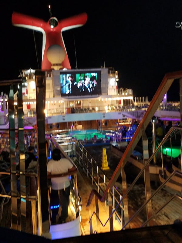 Movie night on the Lido deck - Carnival Freedom