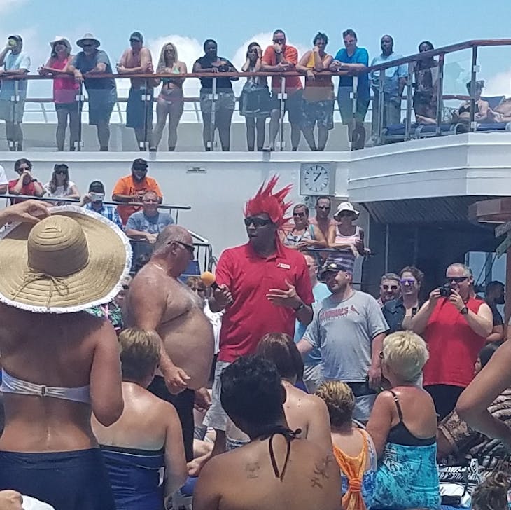 Hairy chest contest  - Carnival Freedom