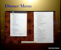 Dinner menu Posted