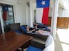 Our flags brightened up the balcony and were easily hung with plastic ties