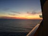 Sunset from our stateroom balcony.