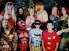 Family dressed as Marvel super Heros and Villians