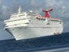 The Carnival Elation as we were ferried away to Princess Cay