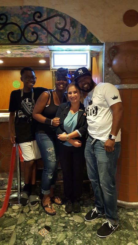 Us & Claudia... the BEST Guest Services Rep EVER!!! - Carnival Liberty