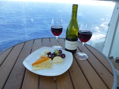 Cheese and wine on Balcony