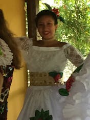 Nicaraguan dancer in coffee costume