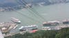 Juneau is a busy port - Four ships...Solstice is top left