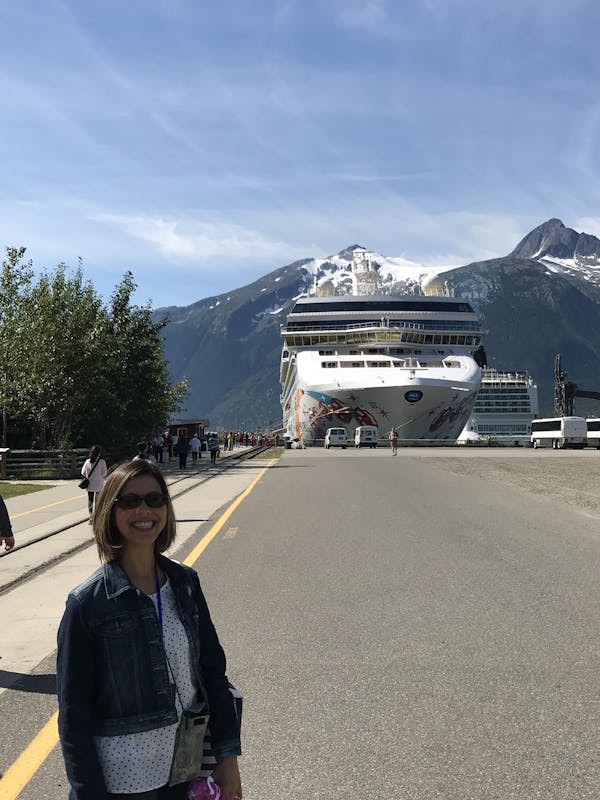 Skagway, Alaska - Picture with the cruise ship in Skagway