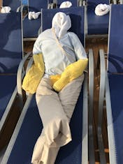 Towel person on deck-amazing creations by the staff!