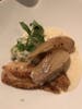 Filet of grouper with herbed mashed potatoes, leeks and a butter sauce