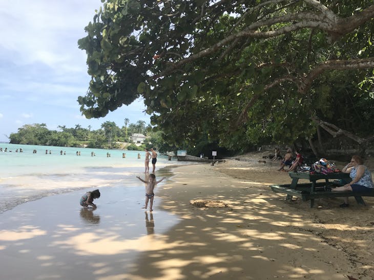 Ocho Rios, Jamaica - Shaded beach at dunns