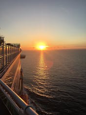 A beautiful sunset at sea