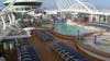 The pool deck after some slight rain.