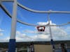 Red car on sky ride.