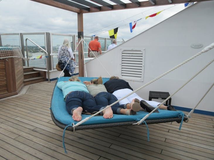 Serenity Deck 3 in a hammock - Carnival Conquest