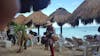 Vendor at Krazy Lobster Beach in Costa Maya