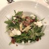 Arugula Salad Appetizer with goat cheese and bacon. DELICIOUS