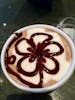 Coffee with a chocolate flower!  