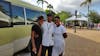 tour guides Harmony and Kathy with driver Orlando