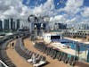 Miami Beach pool on Embarkation day before the crowds