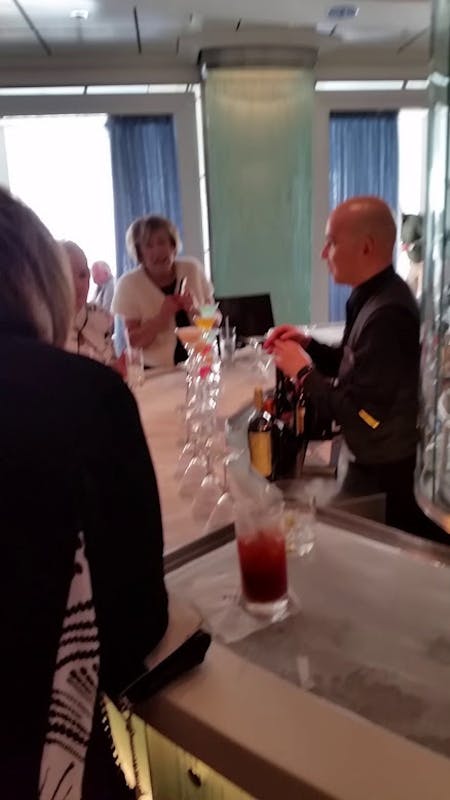 Curley at the Martini Bar - Celebrity Equinox