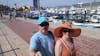 Walking in the port of Cabo San Lucas.