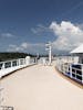 Viewing deck level 15 forward through two white doors. 