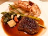 Surf and Turf Petite Filet and Prawns