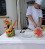 Fruit carving demonstration during the one day at sea