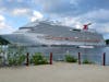 View of the Dream from Mahogany Bay beach