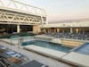 Main pool deck with retractable roof