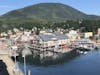 school of salmon off the ship while docked in Ketchikan