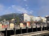 Eurodam with Time Bandit from Deadliest Catch in foreground docked in Ketchikan