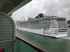 View from Cabin of MSC Ship