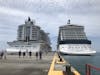 MSC Seaside docked next to Celebrity Equinox