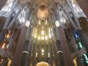 An inside view of the Sagrada Familia.